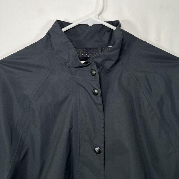 DryJoys by FootJoy Full Zip Snap Rain Jacket Womens Size Small Black Windbreaker - Picture 2 of 16